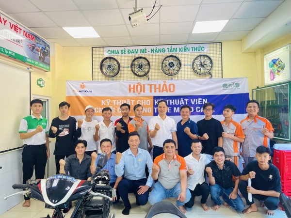 Hội thảo kỹ thuật cho kỹ thuật viên chuỗi True Moto Care tại Trung tâm đào tạo kỹ thuật xe máy Việt Nam